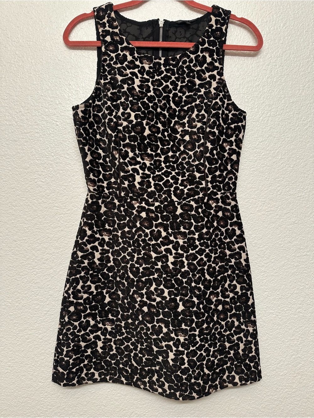 Felicity & Coco Black and Cream Leopard-Print Midi Dress